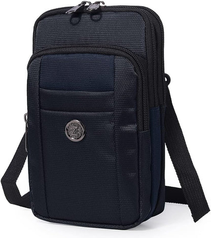 Senient Wolf Waterproof Nylon Multifunctional Phone Crossbody Waist Wallet Travel Passport Bag