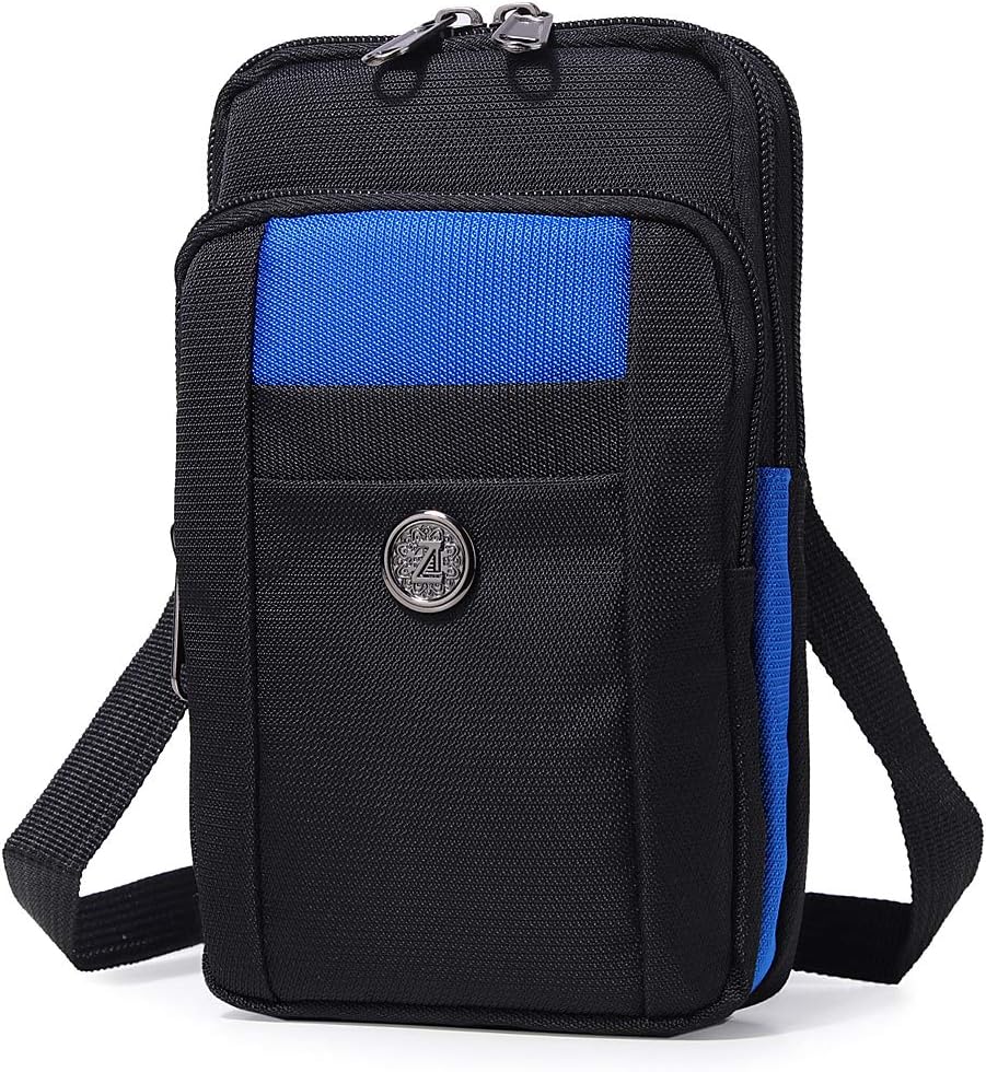 Senient Wolf Waterproof Nylon Multifunctional Phone Crossbody Waist Wallet Travel Passport Bag