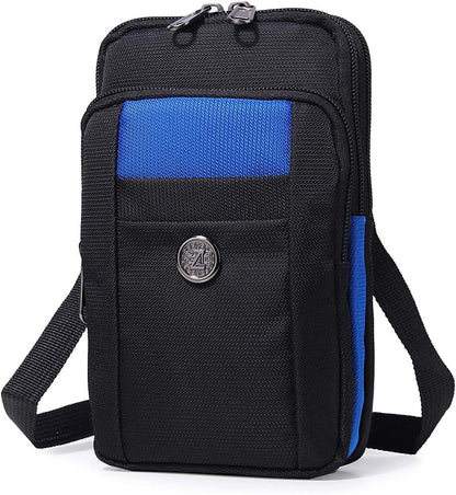 Senient Wolf Waterproof Nylon Multifunctional Phone Crossbody Waist Wallet Travel Passport Bag