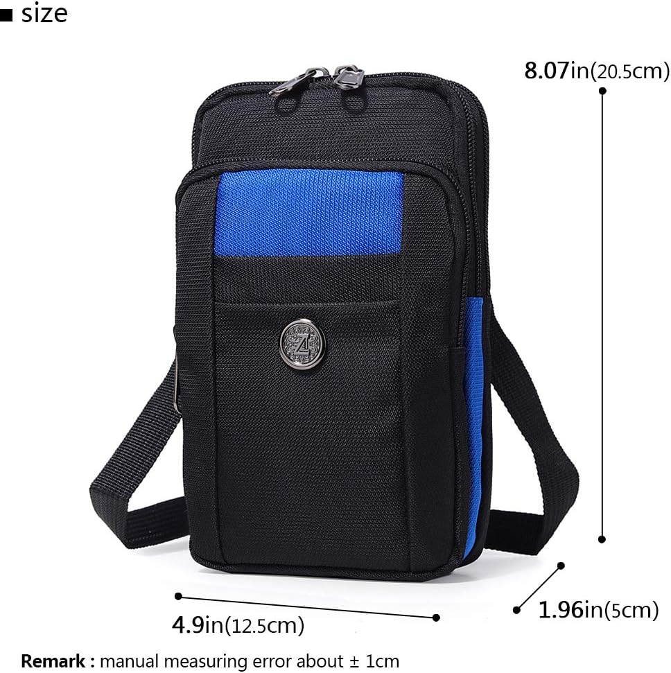 Senient Wolf Waterproof Nylon Multifunctional Phone Crossbody Waist Wallet Travel Passport Bag