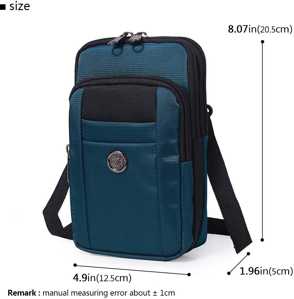 Senient Wolf Waterproof Nylon Multifunctional Phone Crossbody Waist Wallet Travel Passport Bag