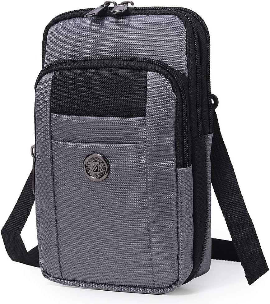 Senient Wolf Waterproof Nylon Multifunctional Phone Crossbody Waist Wallet Travel Passport Bag