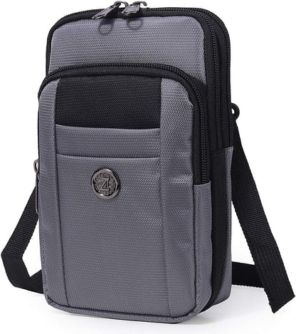Senient Wolf Waterproof Nylon Multifunctional Phone Crossbody Waist Wallet Travel Passport Bag