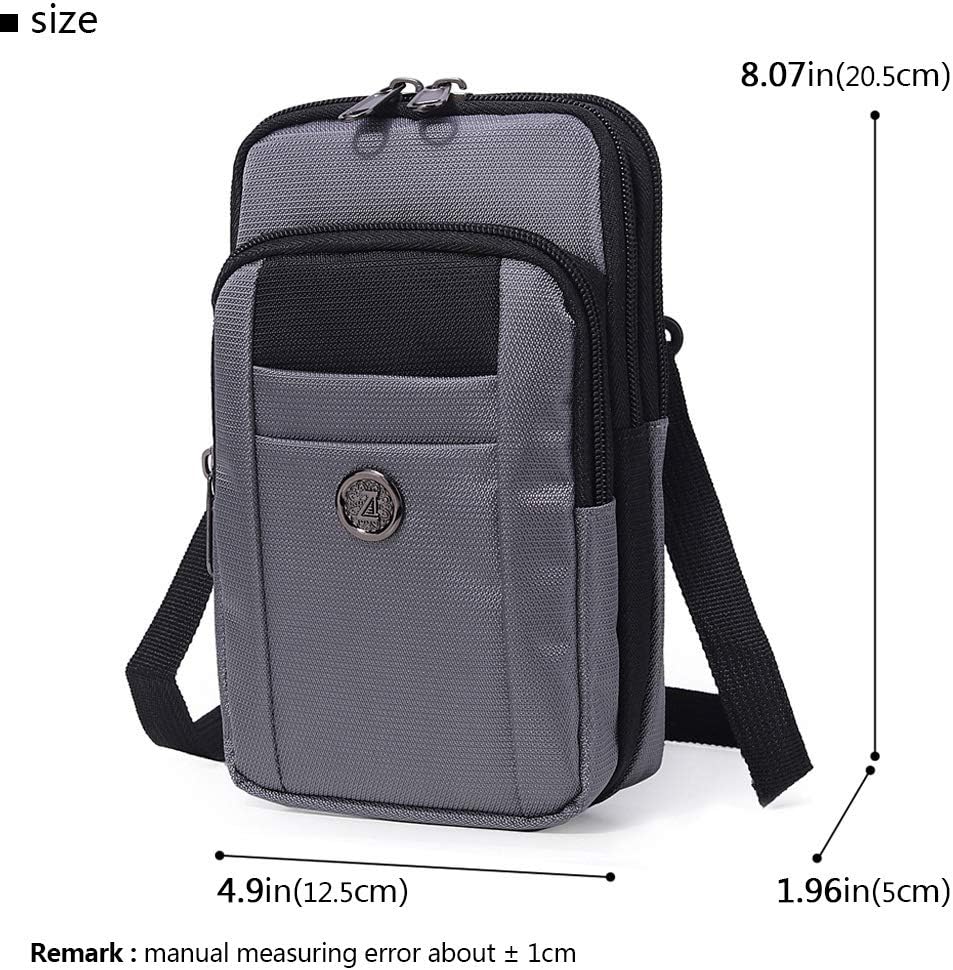 Senient Wolf Waterproof Nylon Multifunctional Phone Crossbody Waist Wallet Travel Passport Bag