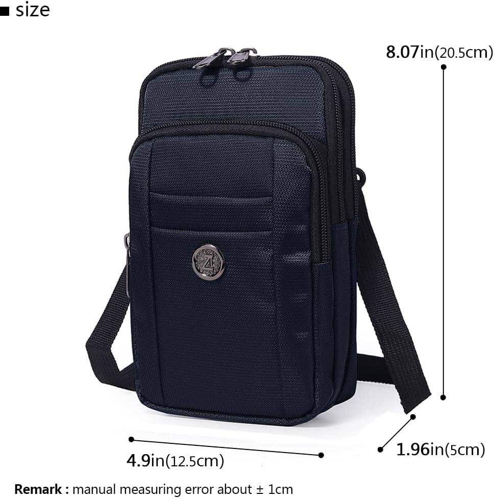 Senient Wolf Waterproof Nylon Multifunctional Phone Crossbody Waist Wallet Travel Passport Bag