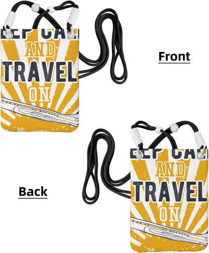 Keep Calm and Travel On for Crossbody Phone Bag, Small & Lightweight Crossbody Purse for Women with Adjustable Strap, Water-Resistant Daily Commuter Bag for Phone, Wallet, Keys