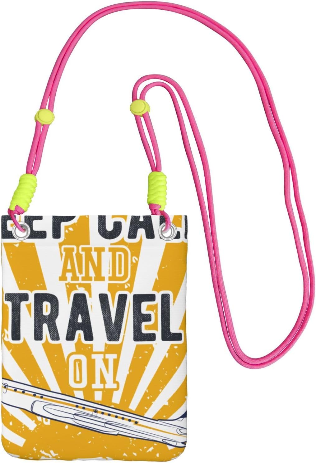 Keep Calm and Travel On for Crossbody Phone Bag, Small & Lightweight Crossbody Purse for Women with Adjustable Strap, Water-Resistant Daily Commuter Bag for Phone, Wallet, Keys