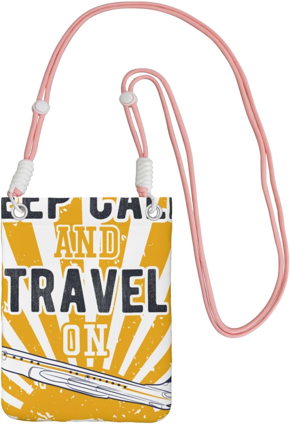 Keep Calm and Travel On for Crossbody Phone Bag, Small & Lightweight Crossbody Purse for Women with Adjustable Strap, Water-Resistant Daily Commuter Bag for Phone, Wallet, Keys