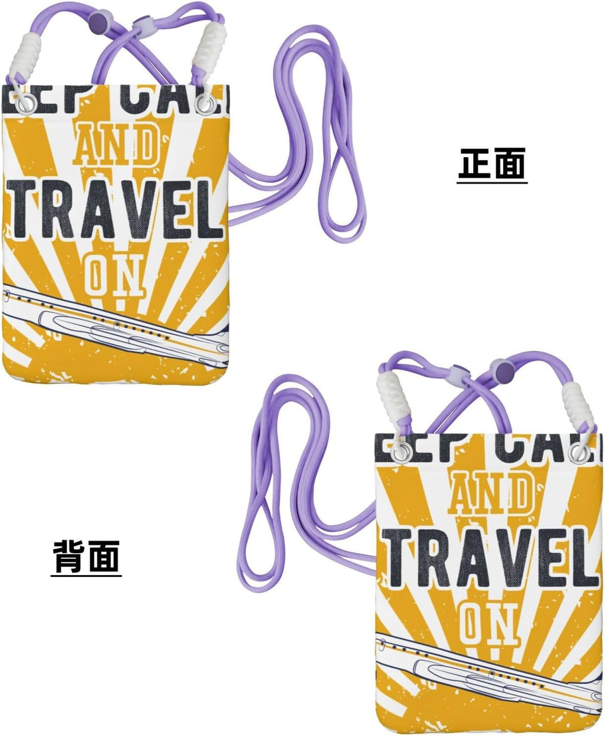 Keep Calm and Travel On for Crossbody Phone Bag, Small & Lightweight Crossbody Purse for Women with Adjustable Strap, Water-Resistant Daily Commuter Bag for Phone, Wallet, Keys