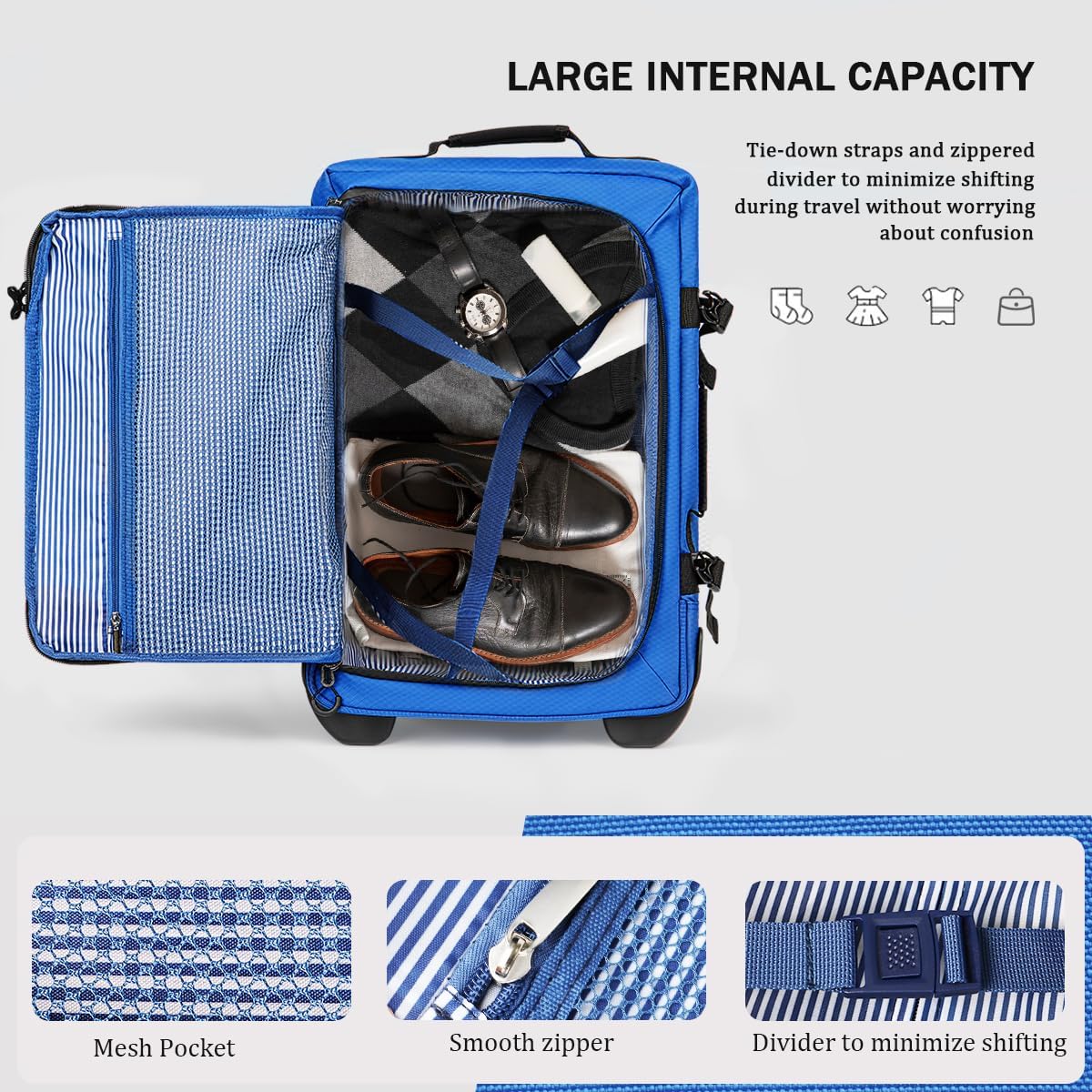 26'' Rolling Duffle Bag with Wheels,Rolling Duffle Bag w/Handle,Carry on Luggage Travel Duffle Bags for Man Women（26,Armygreen）