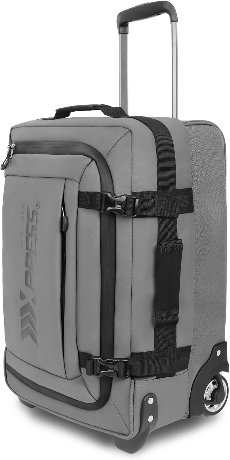 26'' Rolling Duffle Bag with Wheels,Rolling Duffle Bag w/Handle,Carry on Luggage Travel Duffle Bags for Man Women（26,Armygreen）