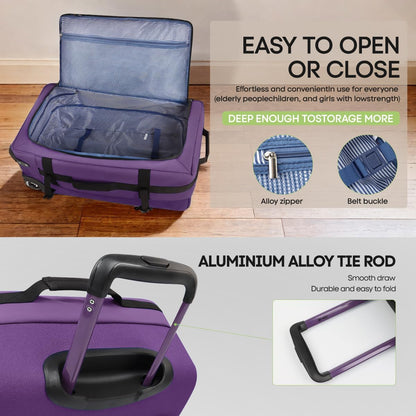 26'' Rolling Duffle Bag with Wheels,Rolling Duffle Bag w/Handle,Carry on Luggage Travel Duffle Bags for Man Women（26,Armygreen）