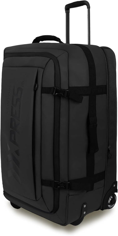 26'' Rolling Duffle Bag with Wheels,Rolling Duffle Bag w/Handle,Carry on Luggage Travel Duffle Bags for Man Women（26,Armygreen）