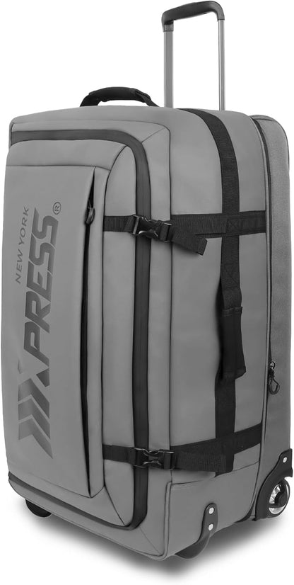 26'' Rolling Duffle Bag with Wheels,Rolling Duffle Bag w/Handle,Carry on Luggage Travel Duffle Bags for Man Women（26,Armygreen）
