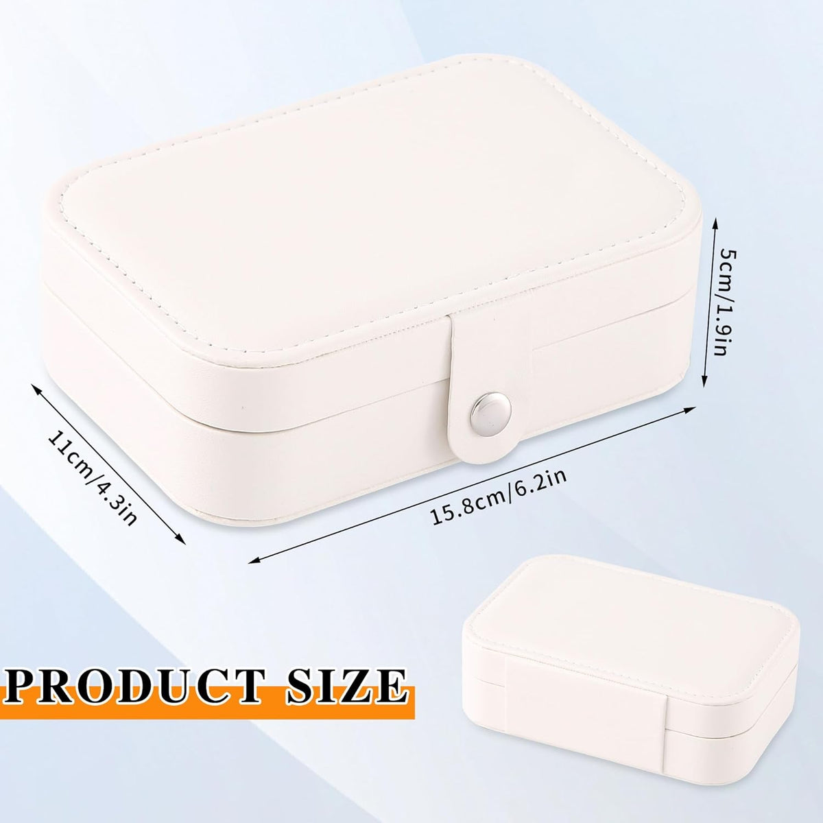 Travel Jewelry Box, PU leather Small Jewelry Organizer For Female Girls, double layer portable mini travel case for storing earrings, rings, necklaces.(Black)