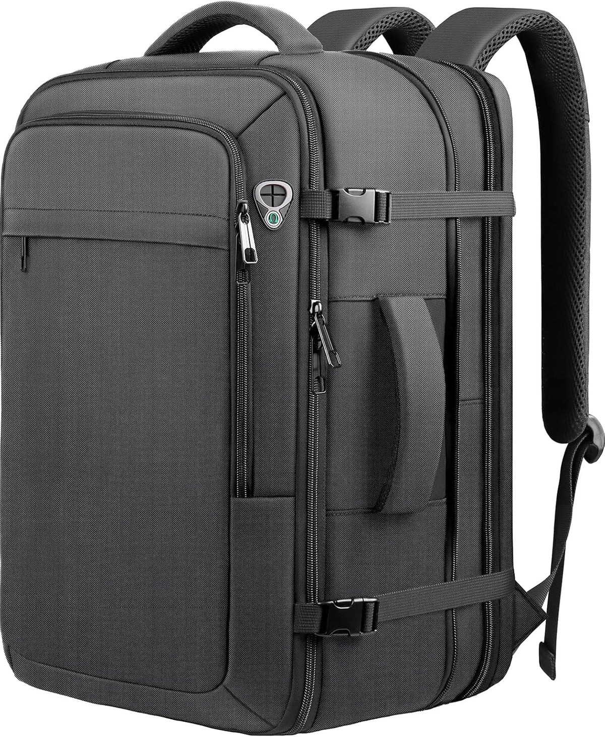 Carry on Backpack for 1-10 Days Trips, Extra Large 40L-50L Travel Backpack TSA Approved, Expandable Laptop Bagpack, Water Resistant Bag Compatible with 17.3 inch Laptops, Black