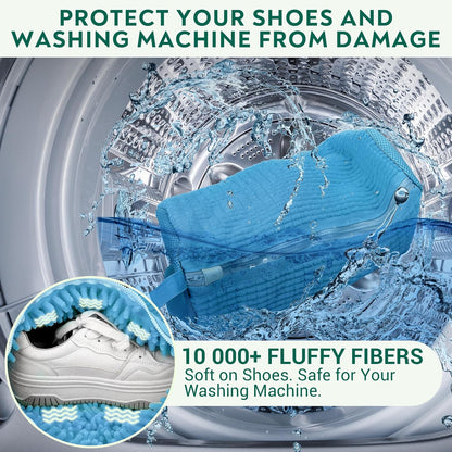 Shoe Washing Machine Bag - Set of 2 Shoe Bags, 360° Deep Clean Shoes Laundry, Reusable Shoe Bag for Washer, Sneaker washing machine bags, Yellow