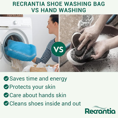 Shoe Washing Machine Bag - Set of 2 Shoe Bags, 360° Deep Clean Shoes Laundry, Reusable Shoe Bag for Washer, Sneaker washing machine bags, Yellow
