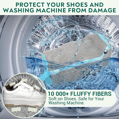 Shoe Washing Machine Bag - Set of 2 Shoe Bags, 360° Deep Clean Shoes Laundry, Reusable Shoe Bag for Washer, Sneaker washing machine bags, Yellow