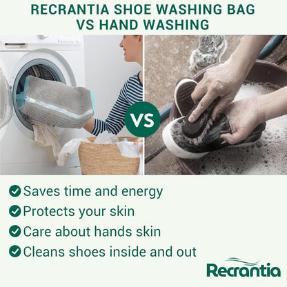 Shoe Washing Machine Bag - Set of 2 Shoe Bags, 360° Deep Clean Shoes Laundry, Reusable Shoe Bag for Washer, Sneaker washing machine bags, Yellow