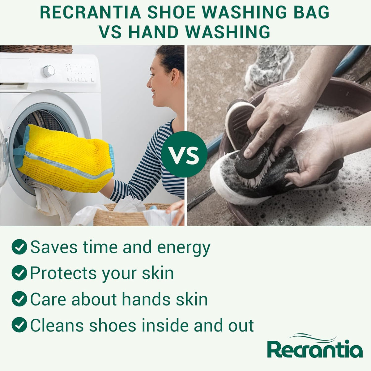 Shoe Washing Machine Bag - Set of 2 Shoe Bags, 360° Deep Clean Shoes Laundry, Reusable Shoe Bag for Washer, Sneaker washing machine bags, Yellow