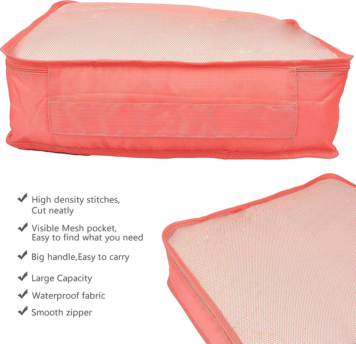 7 Set Travel Packing Organizers Cubes Luggage Suitcase Organizer Bags Clothes Underwear Cube Shoe Pouch Pack Pink Leopard