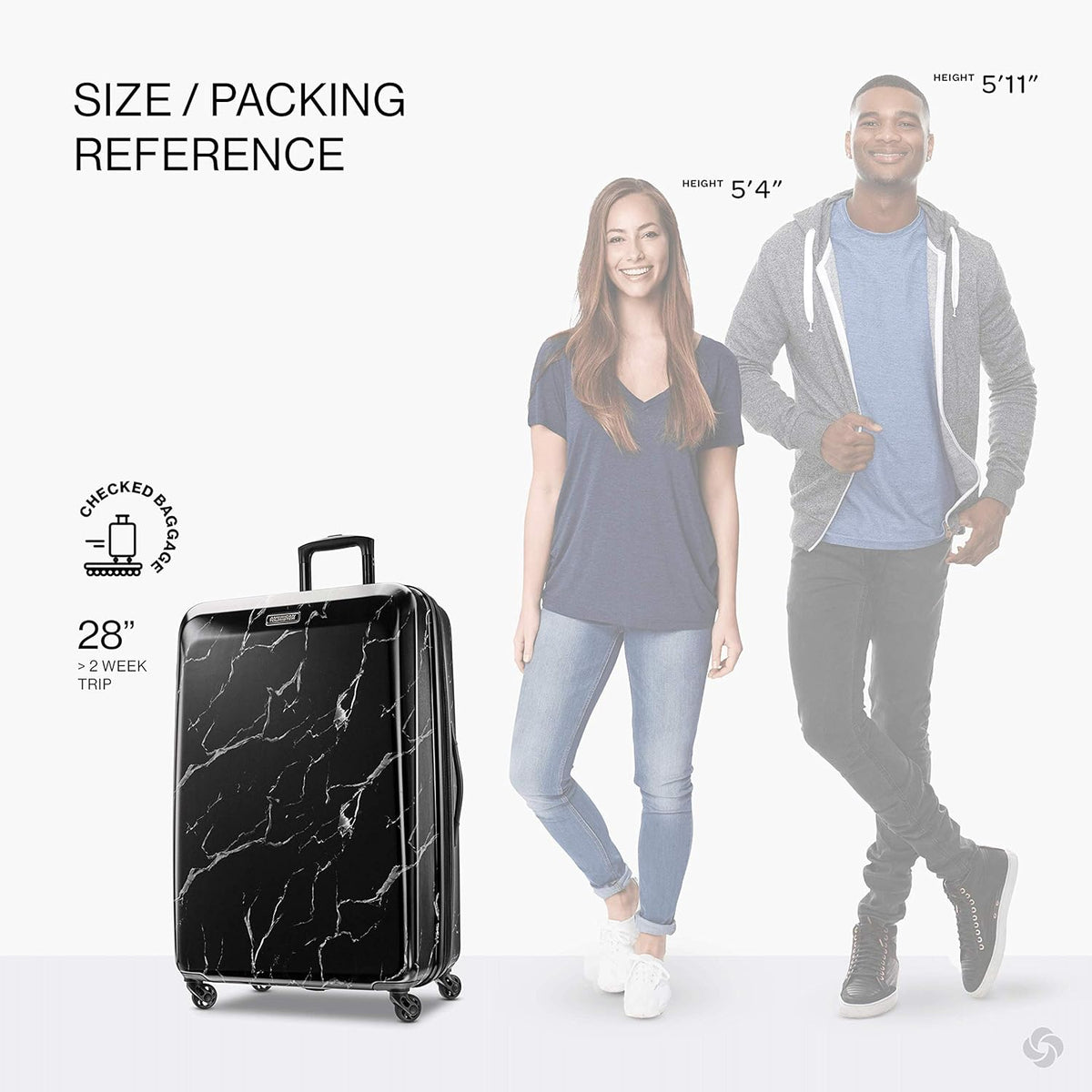 Moonlight Hardside Expandable Luggage with Spinner Wheels, Navy, Carry-On 21-Inch