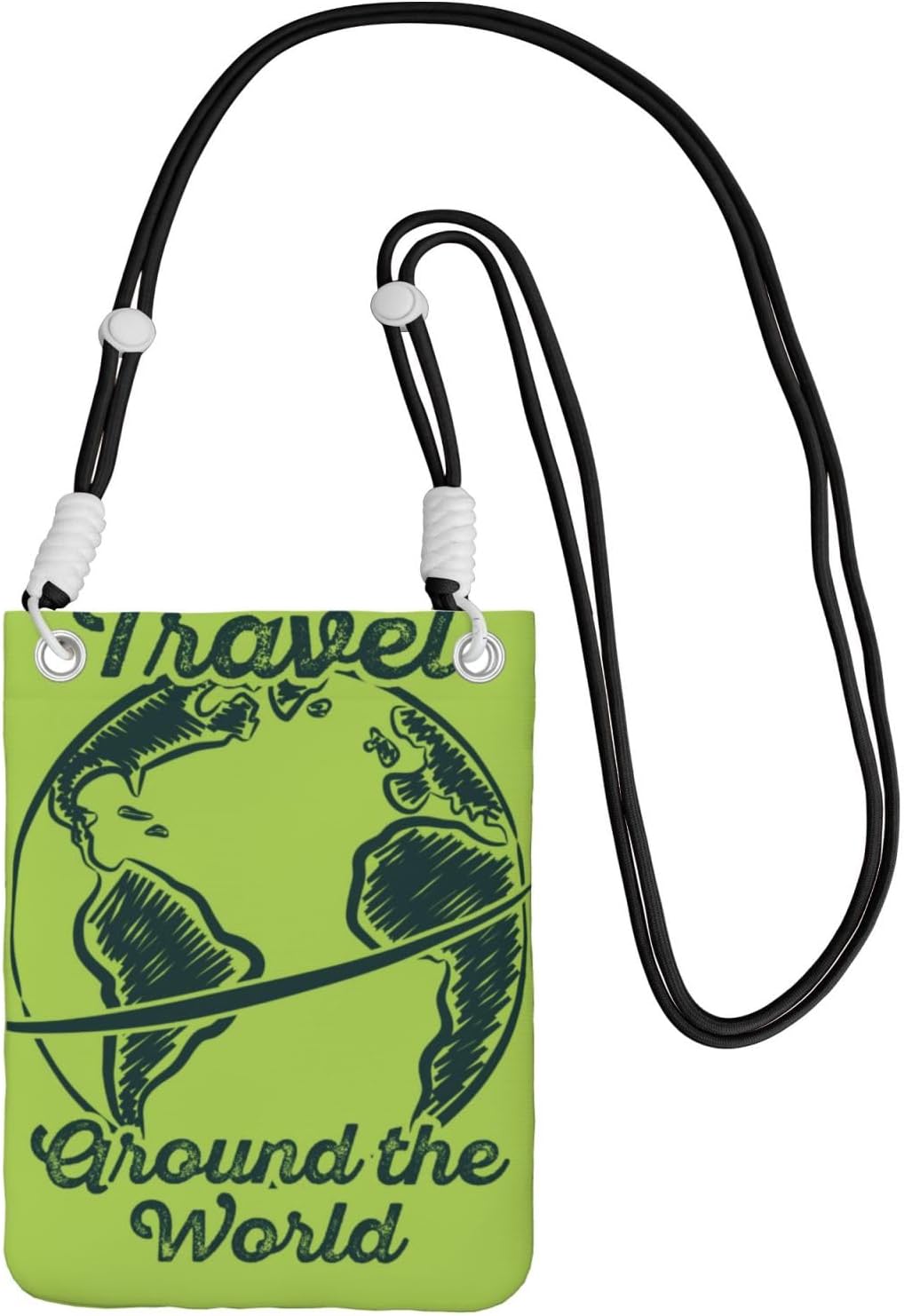Travel Around the World 2 for Crossbody Phone Bag, Small & Lightweight Crossbody Purse for Women with Adjustable Strap, Water-Resistant Daily Commuter Bag for Phone, Wallet, Keys