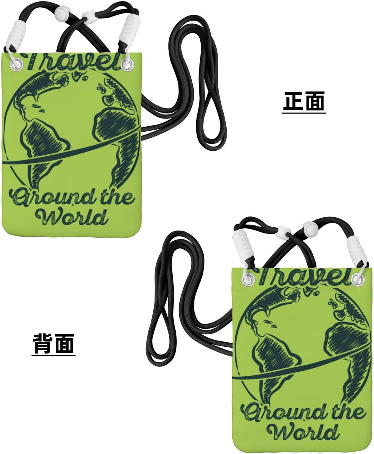 Travel Around the World 2 for Crossbody Phone Bag, Small & Lightweight Crossbody Purse for Women with Adjustable Strap, Water-Resistant Daily Commuter Bag for Phone, Wallet, Keys
