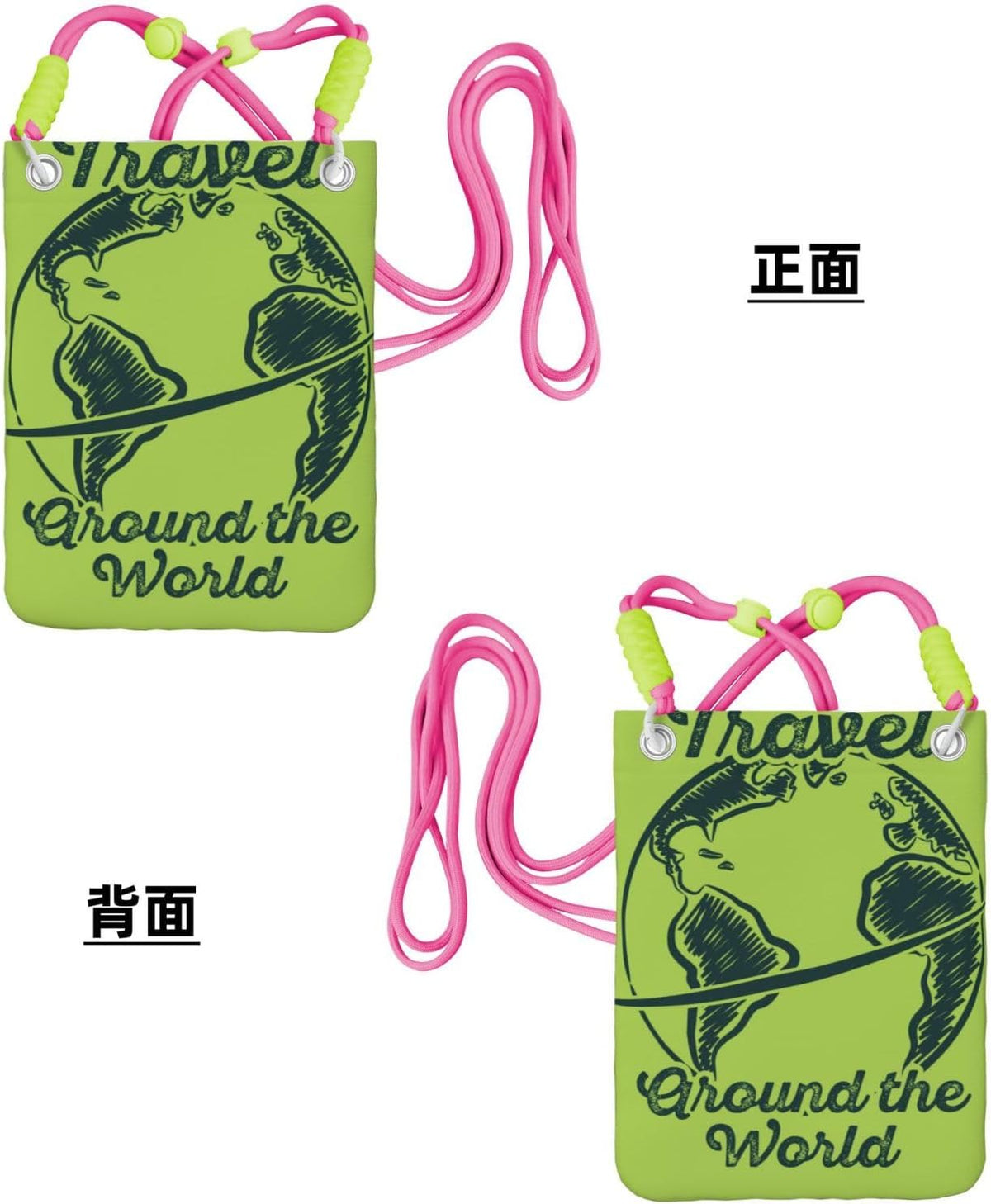 Travel Around the World 2 for Crossbody Phone Bag, Small & Lightweight Crossbody Purse for Women with Adjustable Strap, Water-Resistant Daily Commuter Bag for Phone, Wallet, Keys