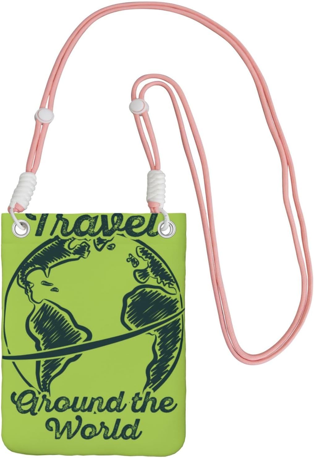 Travel Around the World 2 for Crossbody Phone Bag, Small & Lightweight Crossbody Purse for Women with Adjustable Strap, Water-Resistant Daily Commuter Bag for Phone, Wallet, Keys