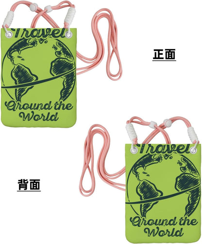 Travel Around the World 2 for Crossbody Phone Bag, Small & Lightweight Crossbody Purse for Women with Adjustable Strap, Water-Resistant Daily Commuter Bag for Phone, Wallet, Keys