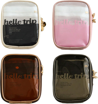 Portable Toiletry Organizers Bag PVC Materials with Clear Designs for Easy Access and Neat Storage Daily Use Toiletry Bag, B, One Size