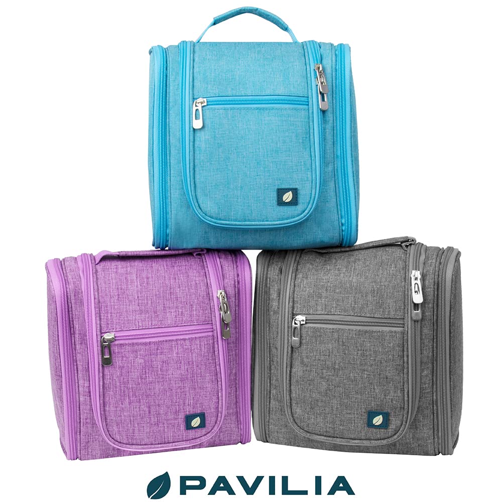 Toiletry Bag Travel Bag for Women Men, Hanging Cosmetic Organizer, Water Resistant Makeup Bag for Accessories Toiletries, Large Travel Essentials Kit (Turquoise)