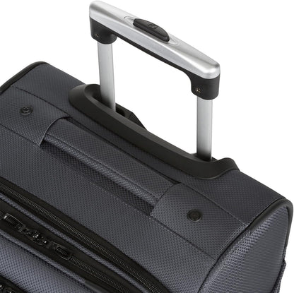 Sion Travel Set, Softside Expandable Carry-On Spinner Bundled with 1900 ScanSmart 17" Laptop Backpack with RFID Blocking & Tech Organization, Black