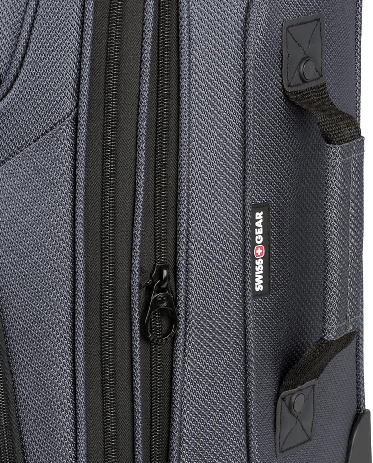 Sion Travel Set, Softside Expandable Carry-On Spinner Bundled with 1900 ScanSmart 17" Laptop Backpack with RFID Blocking & Tech Organization, Black