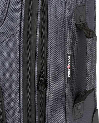 Sion Travel Set, Softside Expandable Carry-On Spinner Bundled with 1900 ScanSmart 17" Laptop Backpack with RFID Blocking & Tech Organization, Black