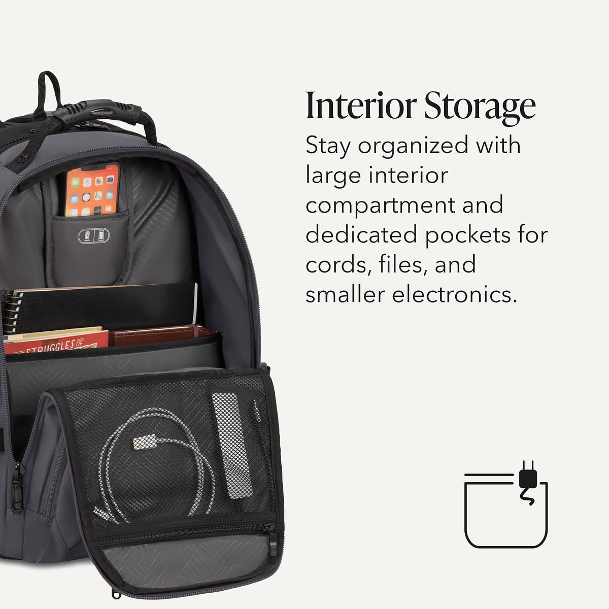 Sion Travel Set, Softside Expandable Carry-On Spinner Bundled with 1900 ScanSmart 17" Laptop Backpack with RFID Blocking & Tech Organization, Black