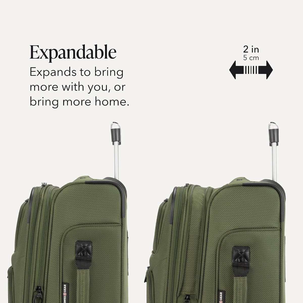 Sion Travel Set, Softside Expandable Carry-On Spinner Bundled with 1900 ScanSmart 17" Laptop Backpack with RFID Blocking & Tech Organization, Black