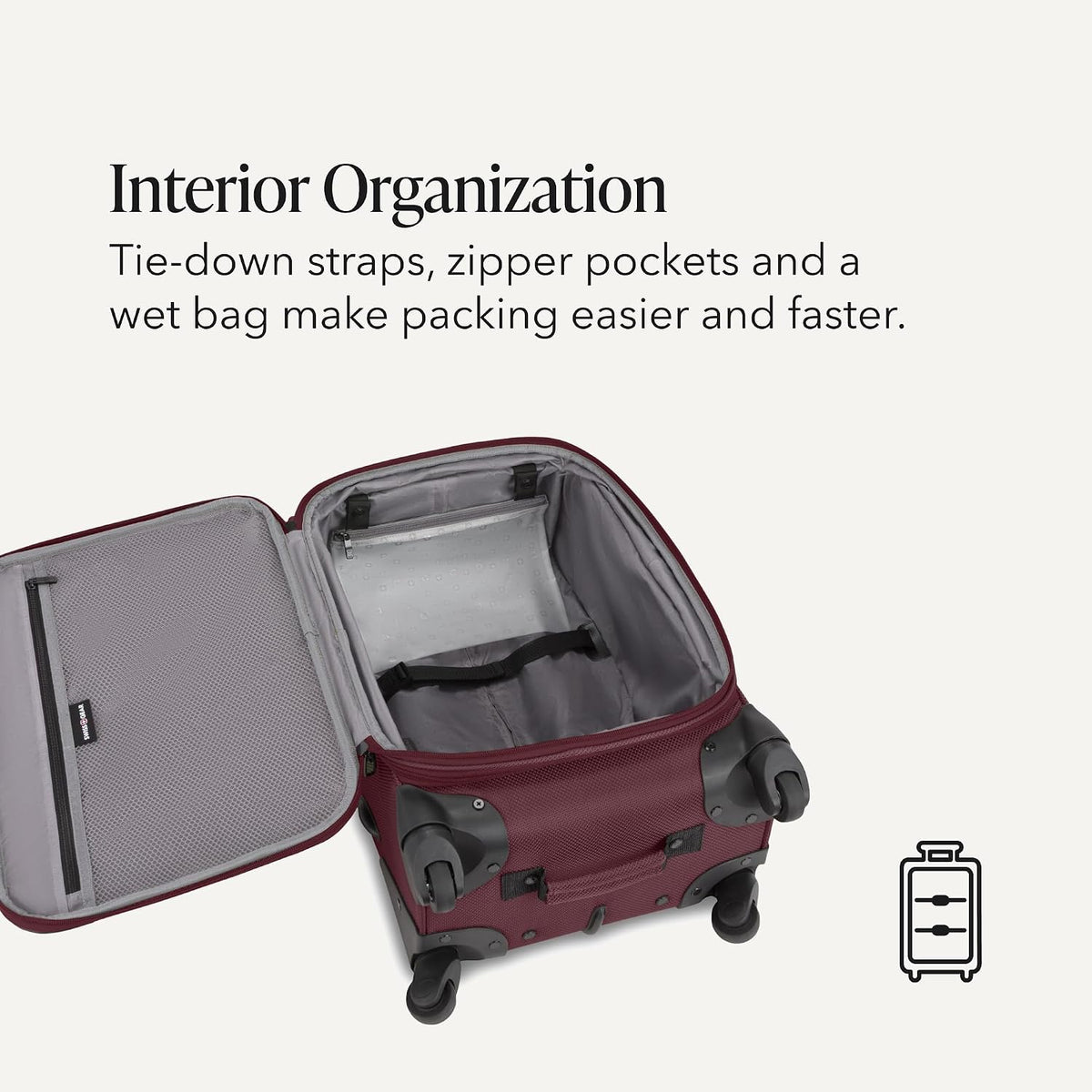 Sion Travel Set, Softside Expandable Carry-On Spinner Bundled with 1900 ScanSmart 17" Laptop Backpack with RFID Blocking & Tech Organization, Black