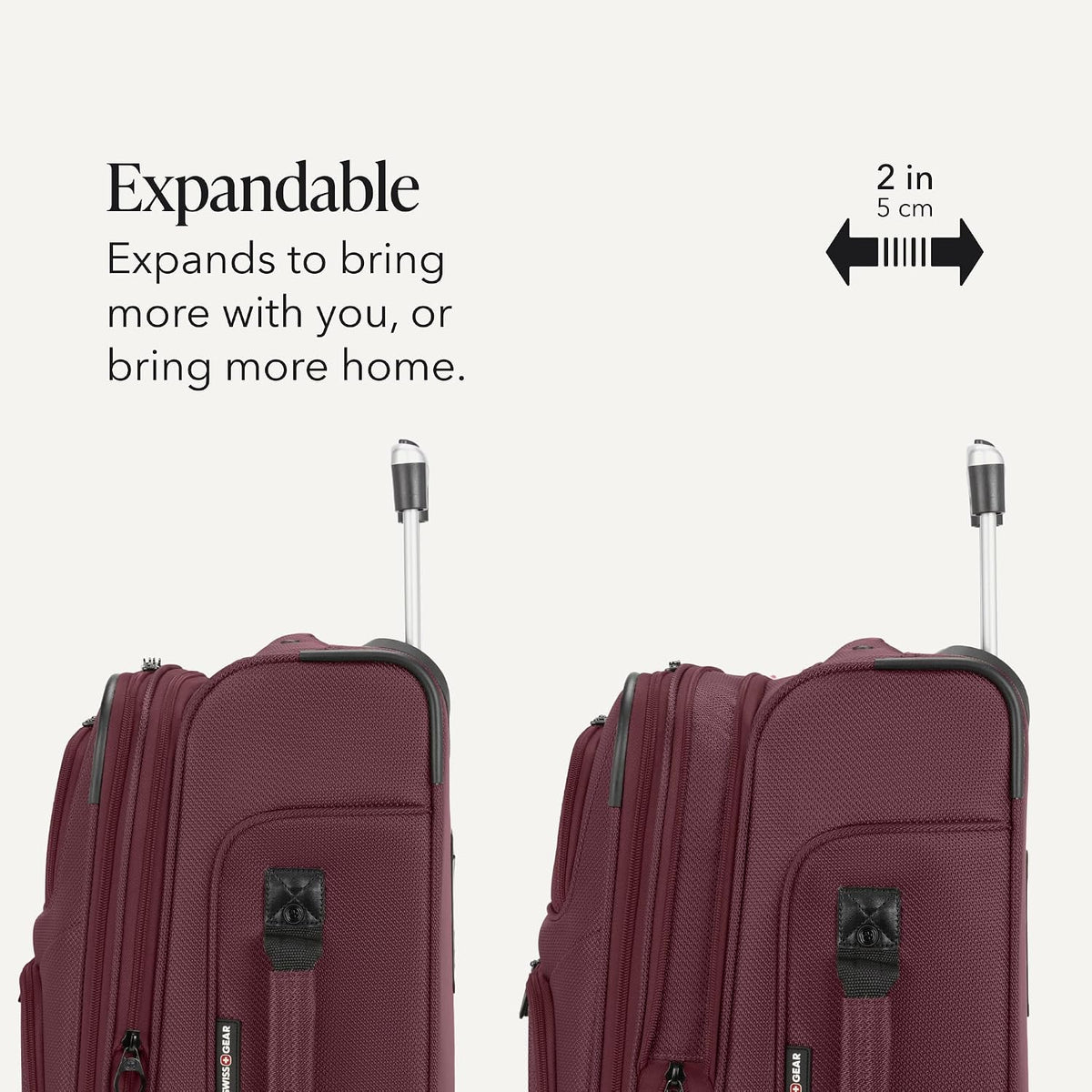 Sion Travel Set, Softside Expandable Carry-On Spinner Bundled with 1900 ScanSmart 17" Laptop Backpack with RFID Blocking & Tech Organization, Black