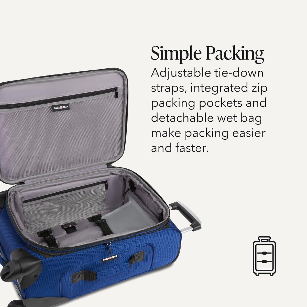 Sion Travel Set, Softside Expandable Carry-On Spinner Bundled with 1900 ScanSmart 17" Laptop Backpack with RFID Blocking & Tech Organization, Black