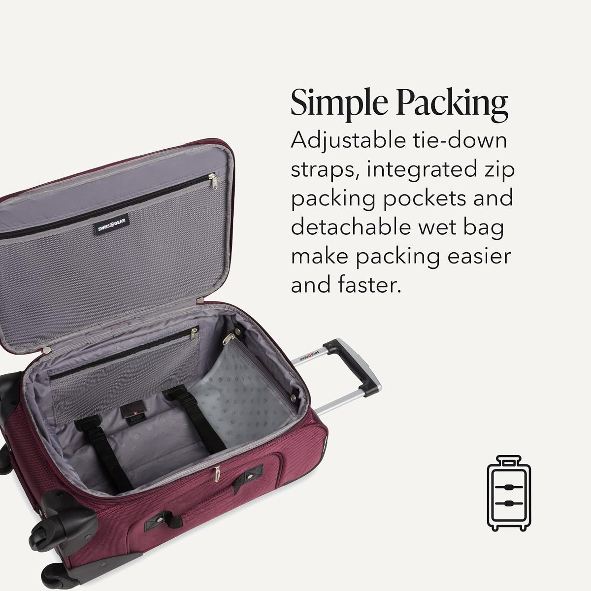 Sion Travel Set, Softside Expandable Carry-On Spinner Bundled with 1900 ScanSmart 17" Laptop Backpack with RFID Blocking & Tech Organization, Black
