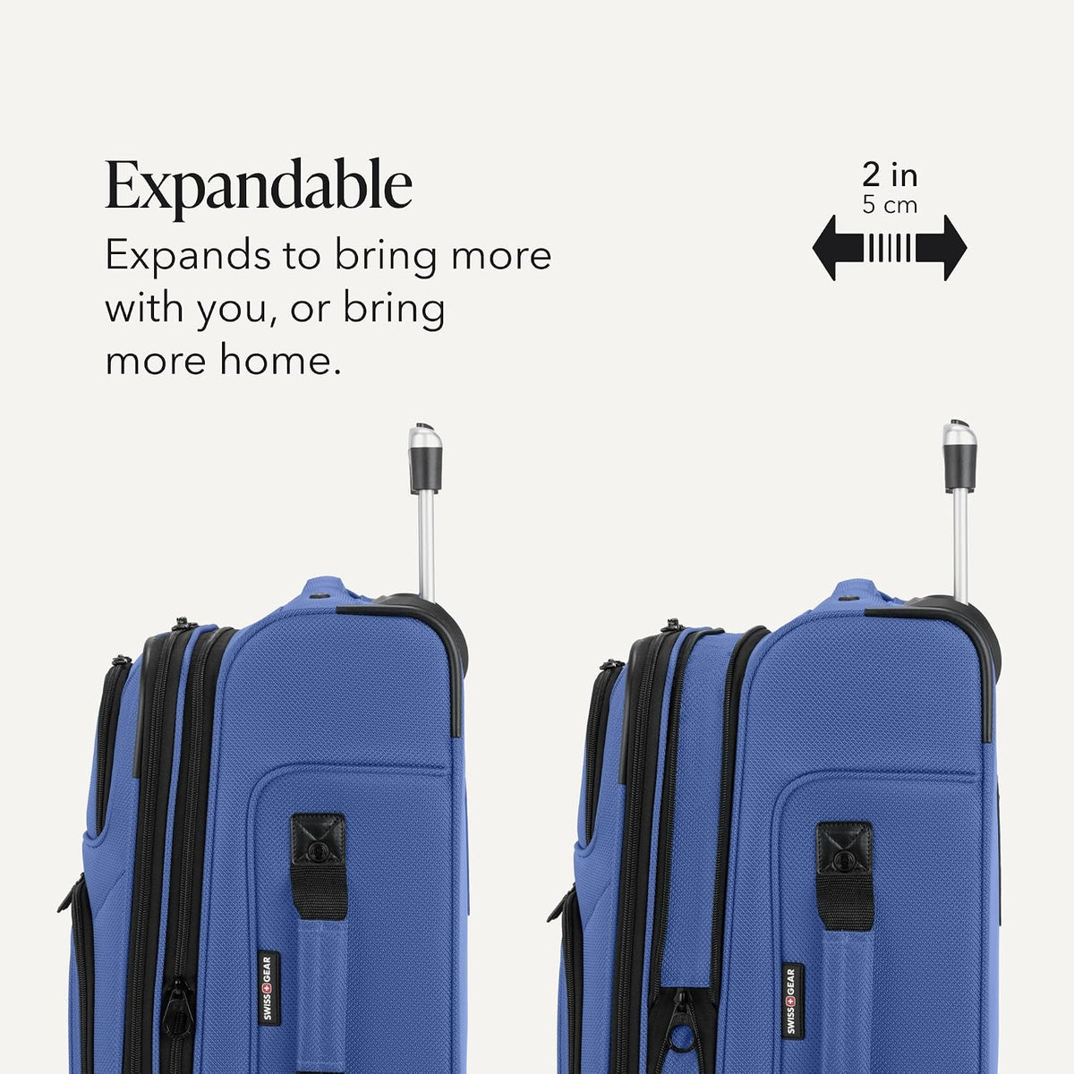 Sion Travel Set, Softside Expandable Carry-On Spinner Bundled with 1900 ScanSmart 17" Laptop Backpack with RFID Blocking & Tech Organization, Black