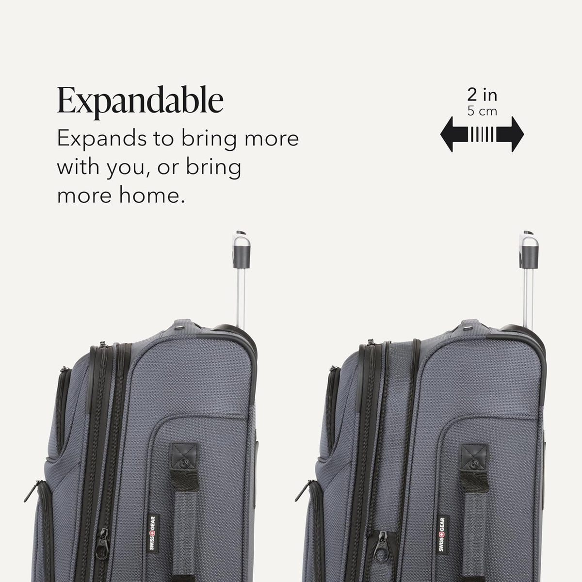 Sion Travel Set, Softside Expandable Carry-On Spinner Bundled with 1900 ScanSmart 17" Laptop Backpack with RFID Blocking & Tech Organization, Black