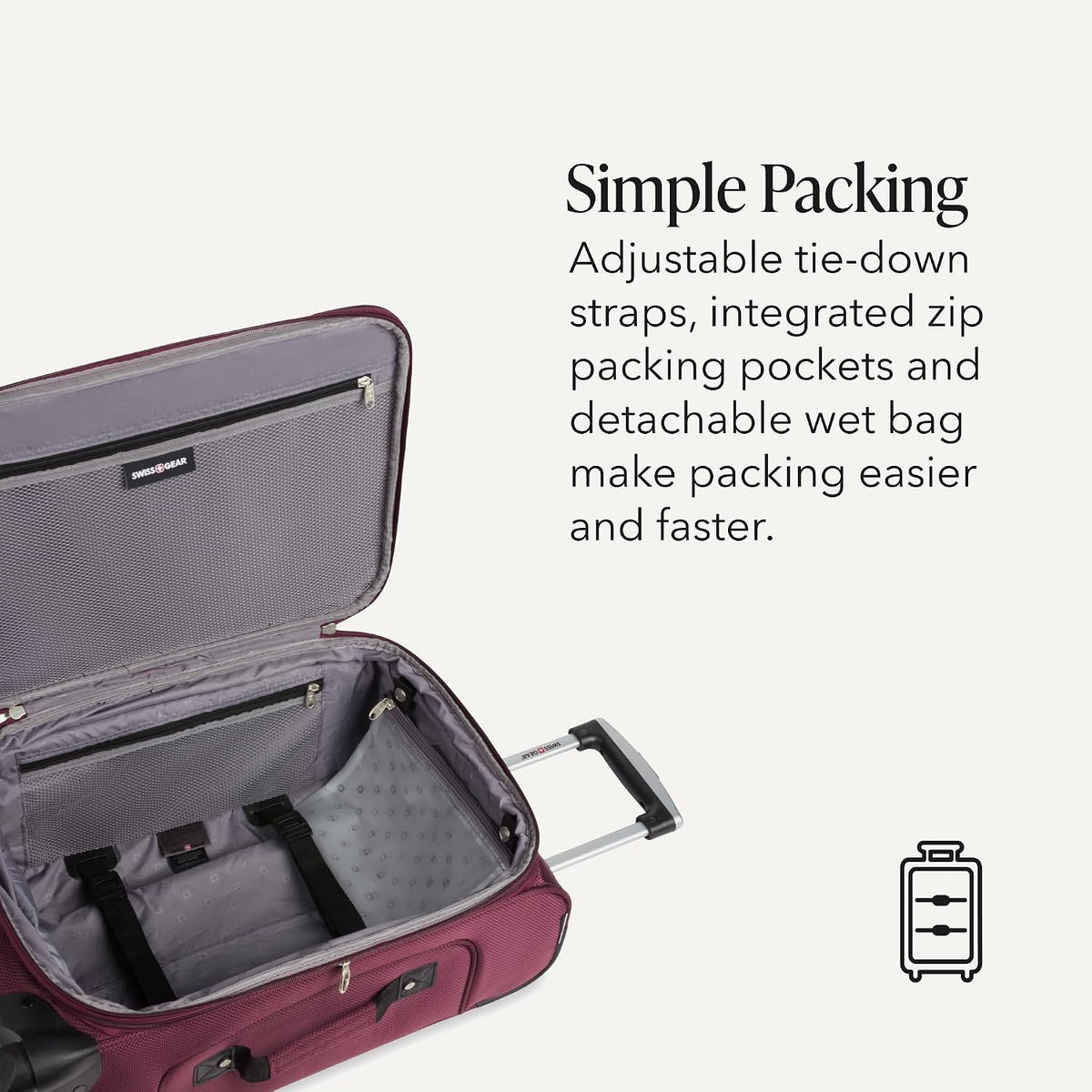 Sion Travel Set, Softside Expandable Carry-On Spinner Bundled with 1900 ScanSmart 17" Laptop Backpack with RFID Blocking & Tech Organization, Black