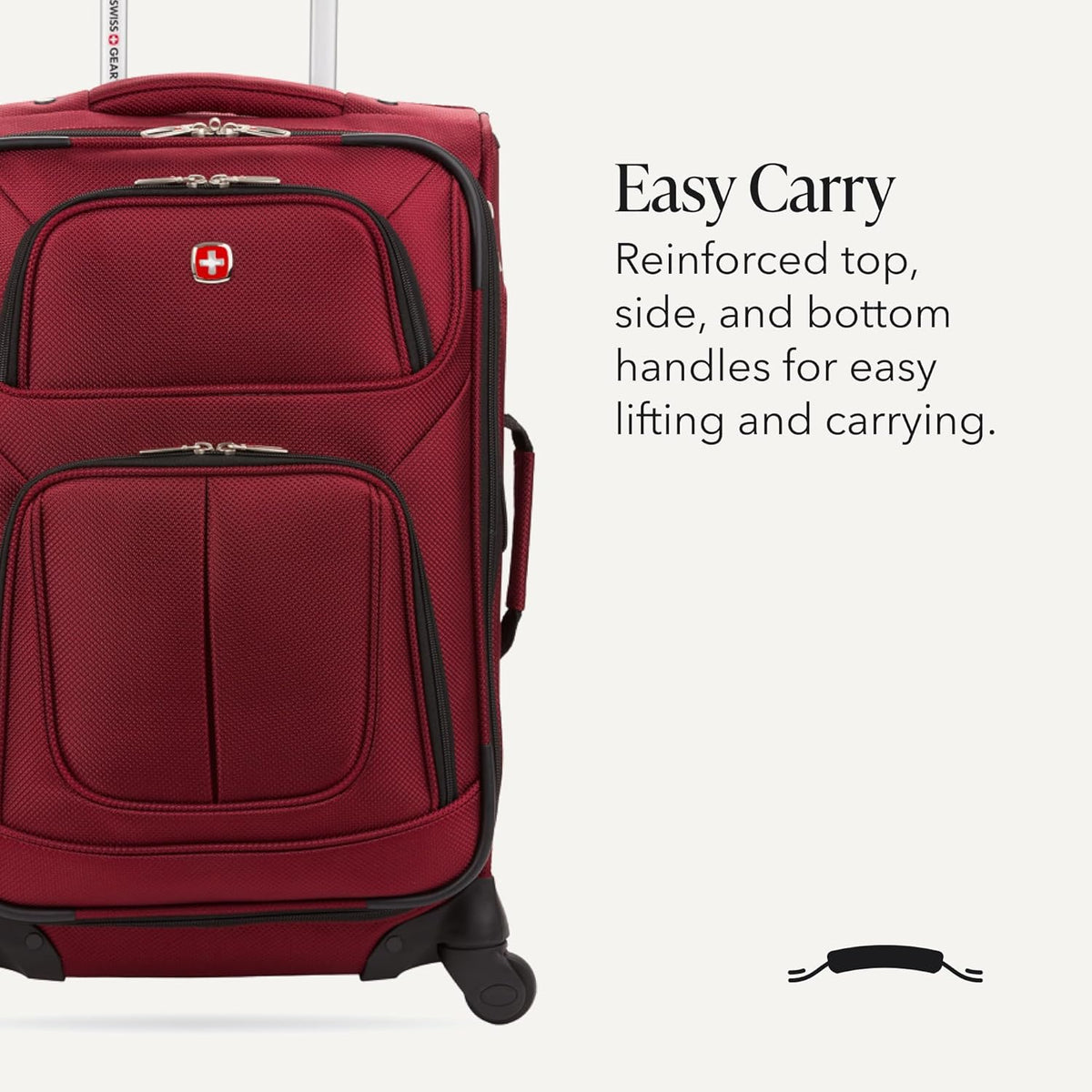 Sion Travel Set, Softside Expandable Carry-On Spinner Bundled with 1900 ScanSmart 17" Laptop Backpack with RFID Blocking & Tech Organization, Black