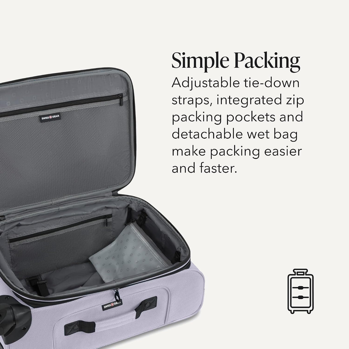 Sion Travel Set, Softside Expandable Carry-On Spinner Bundled with 1900 ScanSmart 17" Laptop Backpack with RFID Blocking & Tech Organization, Black
