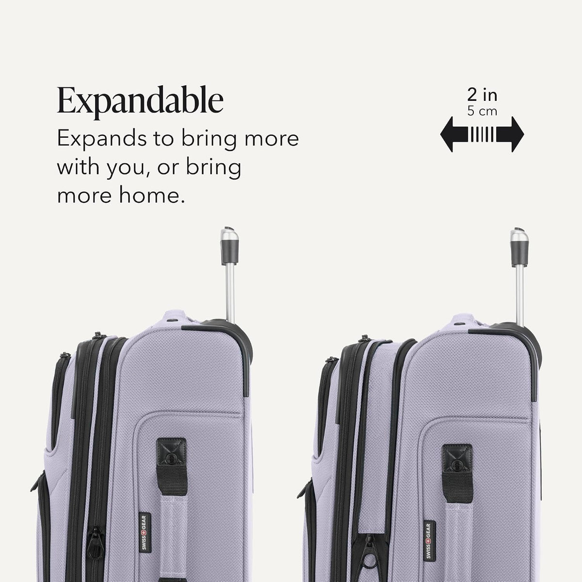 Sion Travel Set, Softside Expandable Carry-On Spinner Bundled with 1900 ScanSmart 17" Laptop Backpack with RFID Blocking & Tech Organization, Black