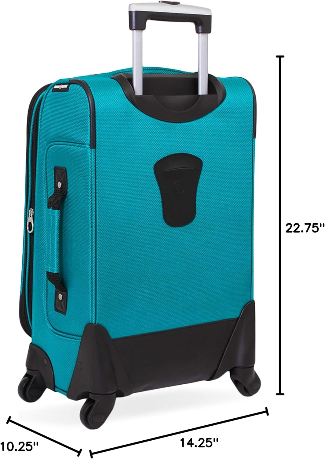 Sion Travel Set, Softside Expandable Carry-On Spinner Bundled with 1900 ScanSmart 17" Laptop Backpack with RFID Blocking & Tech Organization, Black